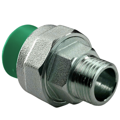Муфта комбинир. раз. растр. ПП D50-1 1/2"НР AntiFire GREEN