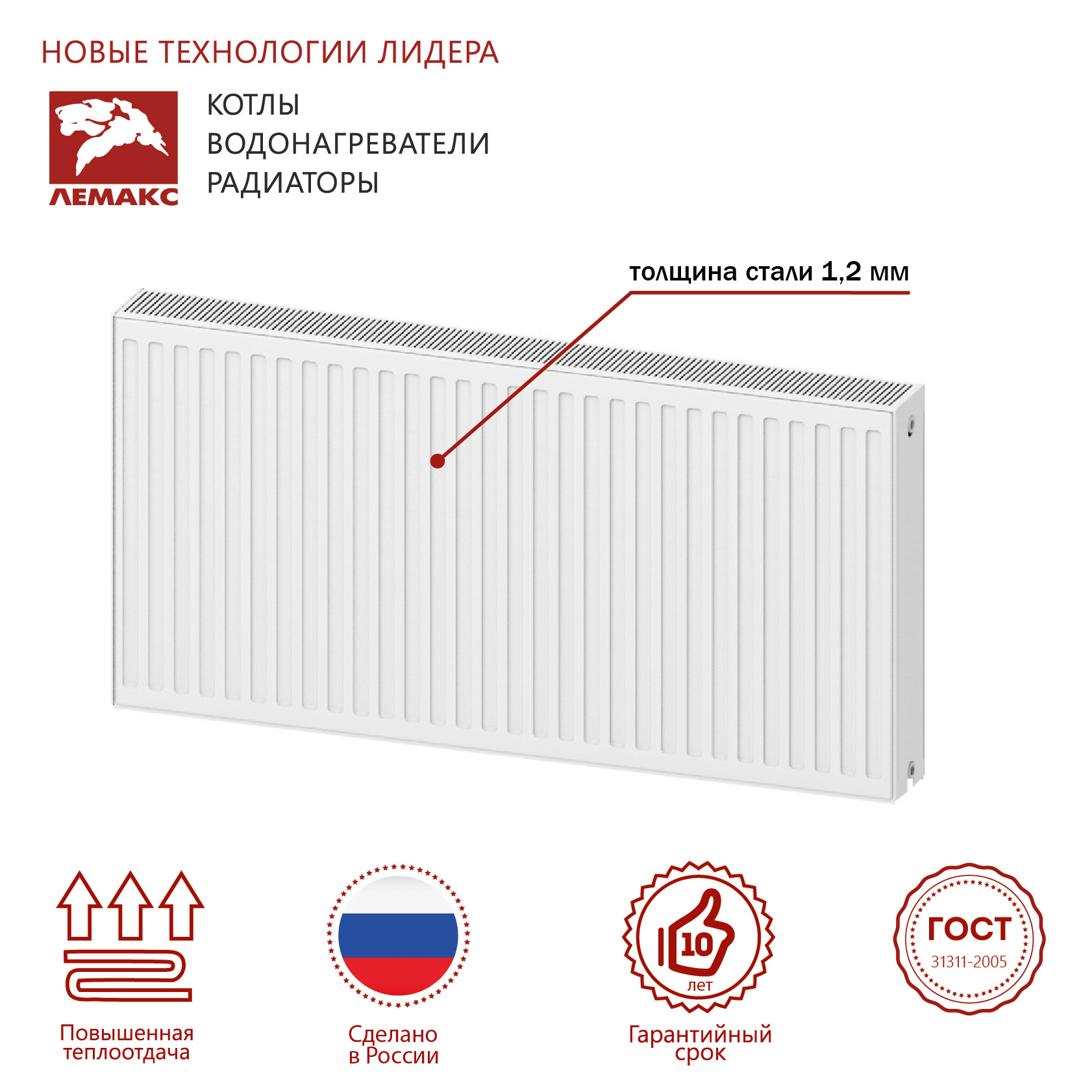 LEMAX Панельный радиатор Premium C 22x300x500 (772 Вт)