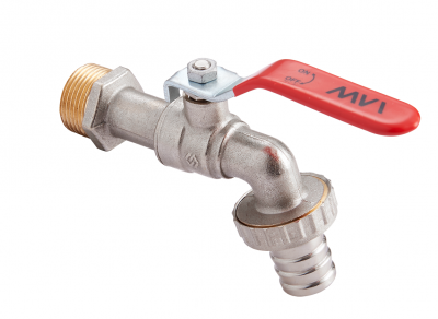 Кран угловой для подключения сантехнических приборов MVI 1/2" х 1/2" наружная-наружная BV.463.04