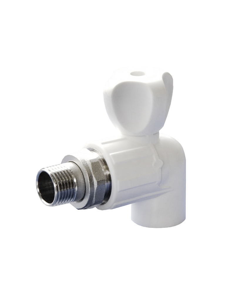 Кран шаровой для радиатора угловой  D 20*1/2 РТП 27807